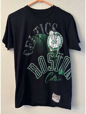 Mitchell & Ness Boston Celtics Maxed Out Short Sleeve T-Shirt Green&Black Small